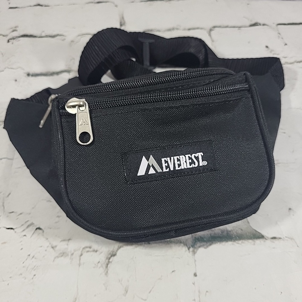 Everest Signature Waist Fanny Pack Bum Bag‎ Black Adjustable Hiking Adventure
